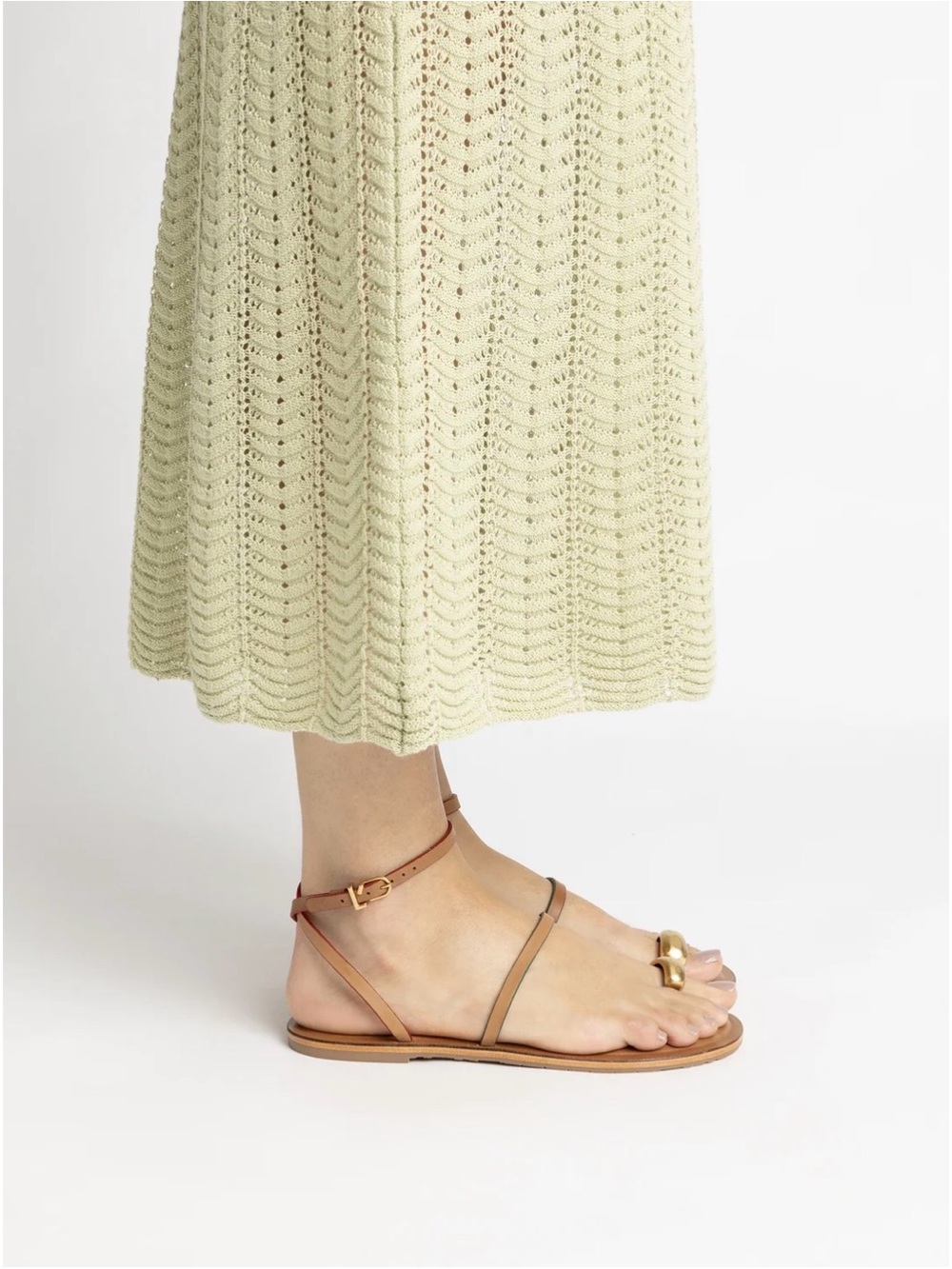 Larroude Biarritz Sandal, Tan, NWT